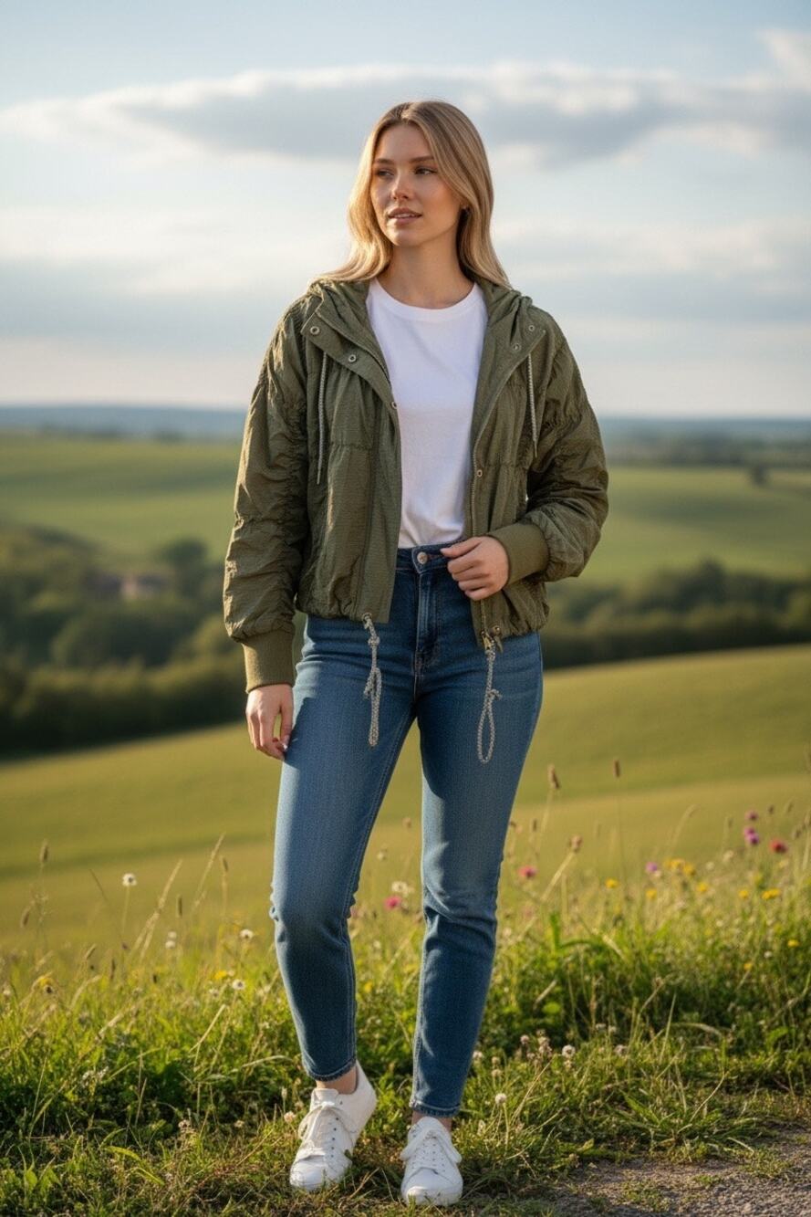 Free People Movement Green Headin for the Hills Jacket